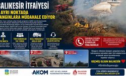 Balıkesir İtfaiyesi, 3 ayrı noktada yangınlara müdahale ediyor