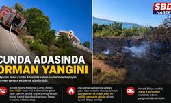 Cunda Adasında orman yangını söndürüldü