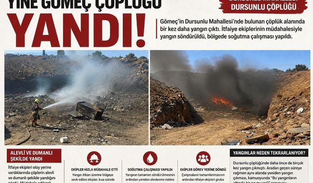 Yine Gömeç Çöplüğü Yandı..!