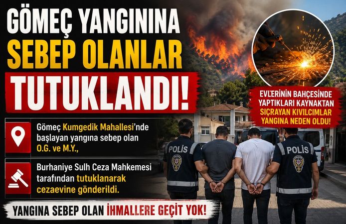 Gömeç yangınına sebep olanlar tutuklandı