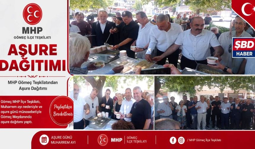 MHP Gömeç teşkilatından aşure dağıtımı