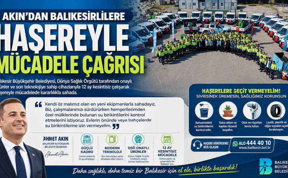 Akın’dan Balıkesirlilere Haşereyle Mücadele Çağrısı