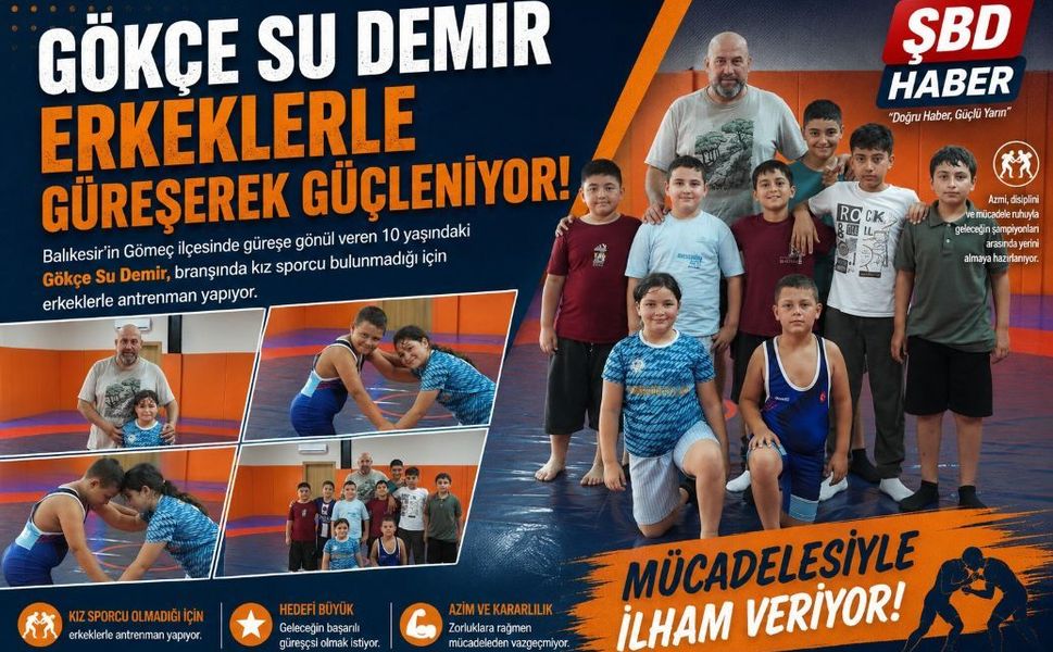 Güreşte 10 yaşındaki minik kız tuttuğunu deviriyor