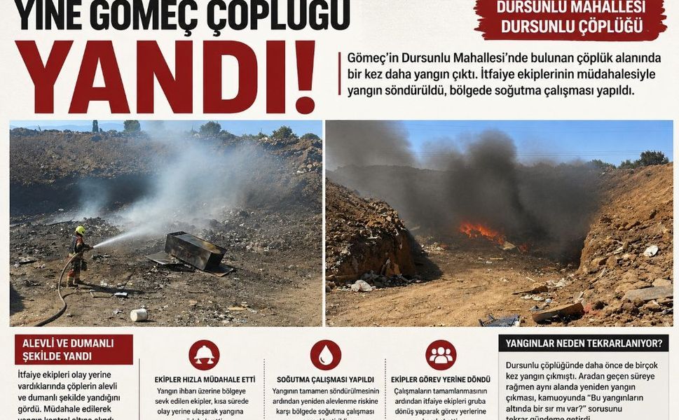 Yine Gömeç Çöplüğü Yandı..!